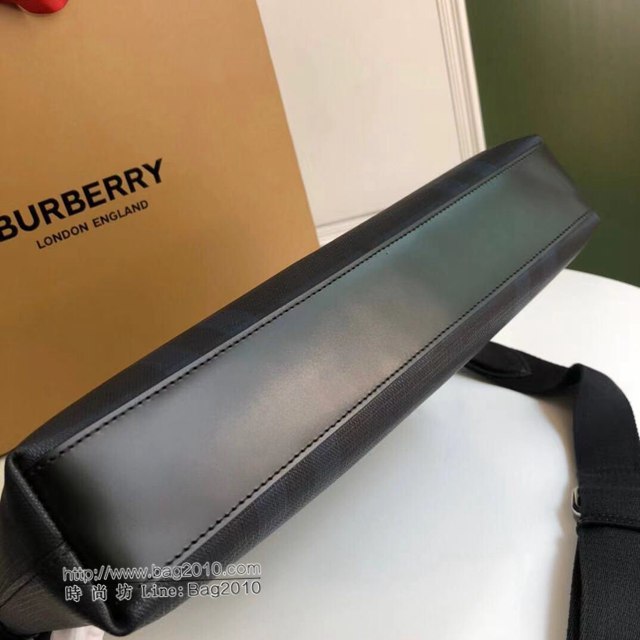 Burberry專櫃新款男包 巴寶莉經典煙熏格紋男士手提公事包  db1245